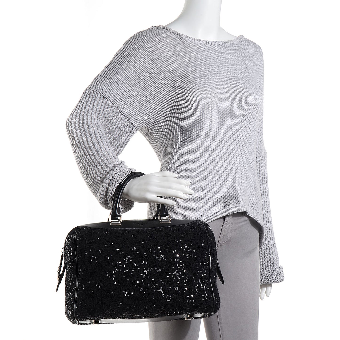 Sequin Monogram Sunshine Express Speedy Black
