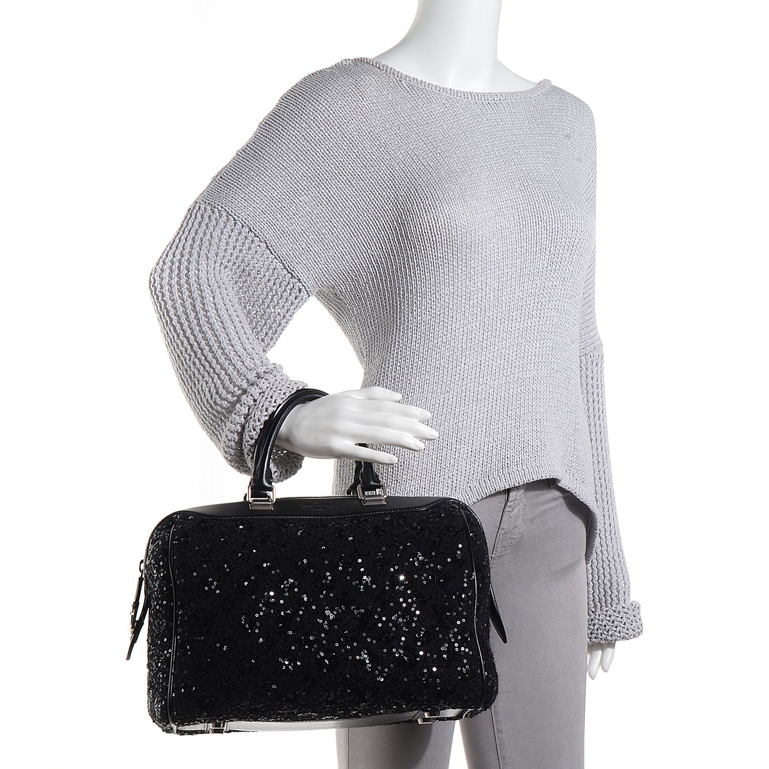 Louis Vuitton Sequin Monogram Sunshine Express Speedy Black 2 of 7
