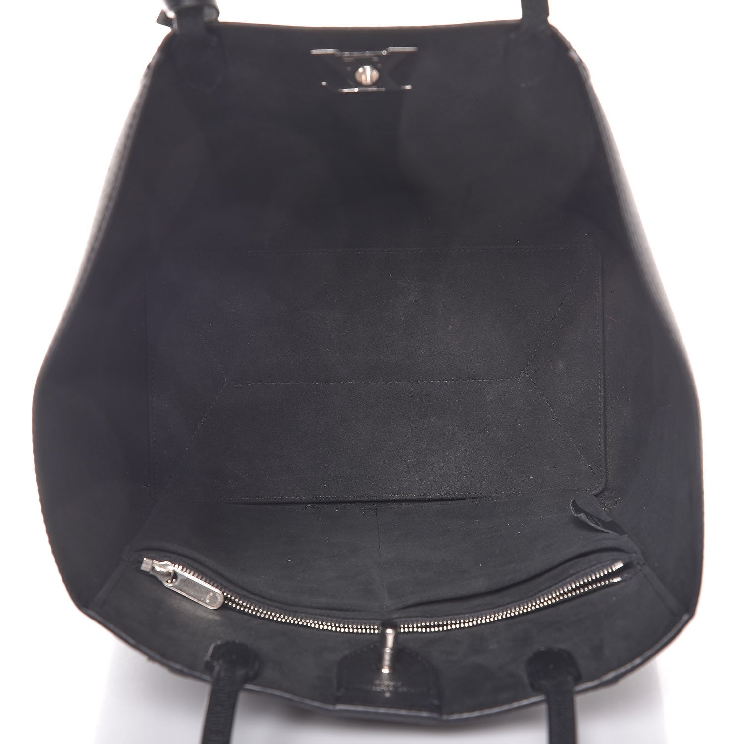 Louis Vuitton Calfskin Lockme Cabas Black 5 of 14