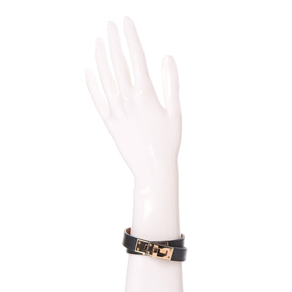 Hermes Epsom Kelly Double Tour Bracelet S Black 2 of 8