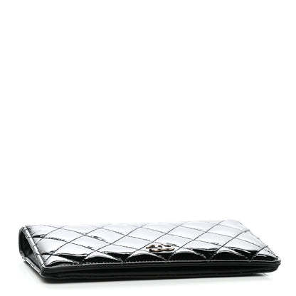 Chanel Patent Quilted Flap Wallet Black 4 of 12