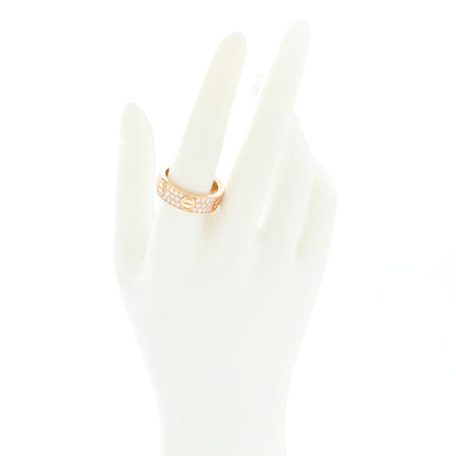 Cartier 18K Pink Gold Diamond 6.5mm LOVE Paved Ring 60 9 3 of 5