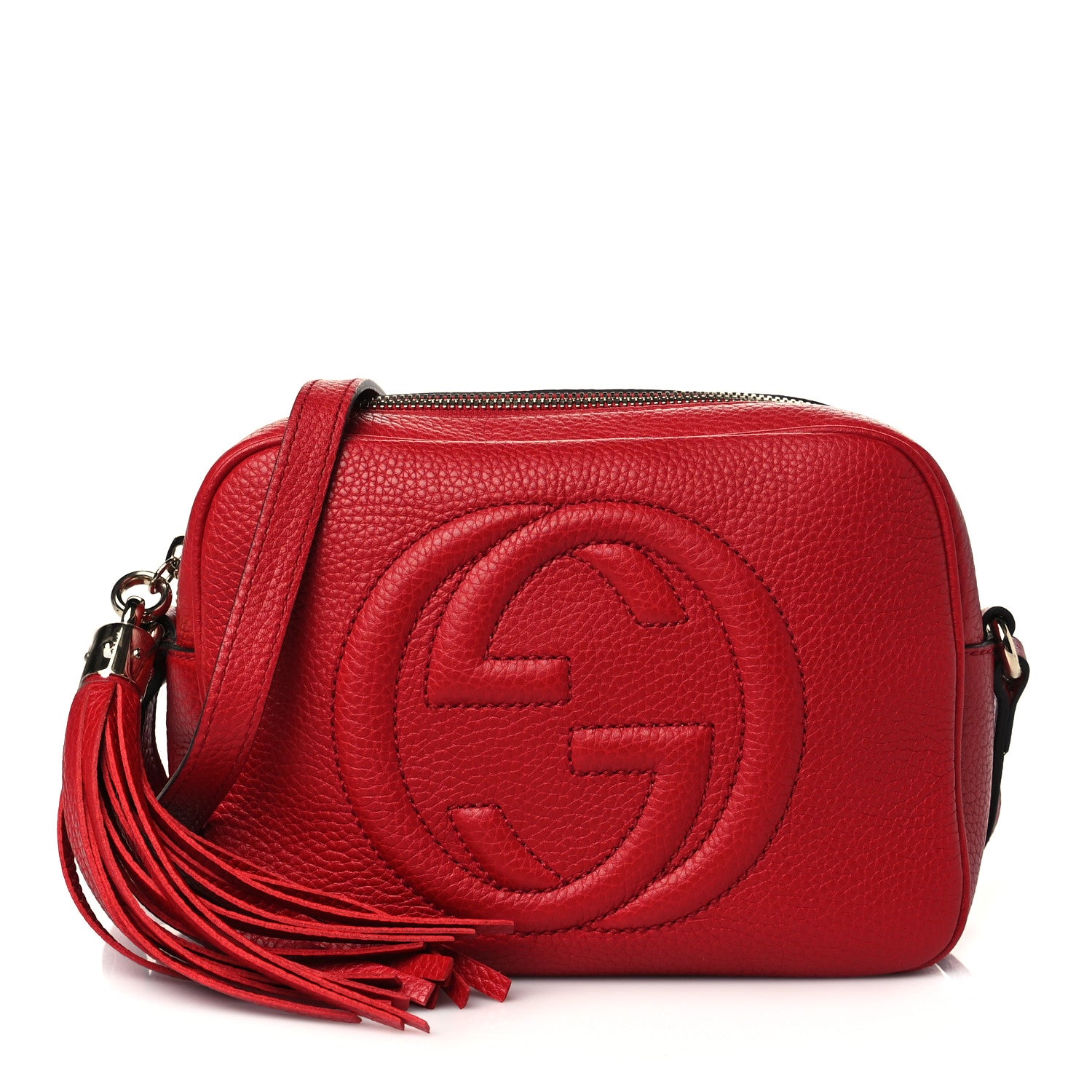 Gucci Pebbled Calfskin Small Soho Disco Bag Tabasco Red 1 of 10