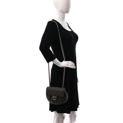 Chanel Washed Lambskin Quilted Medium Chain Around Flap Taupe 2 of 12