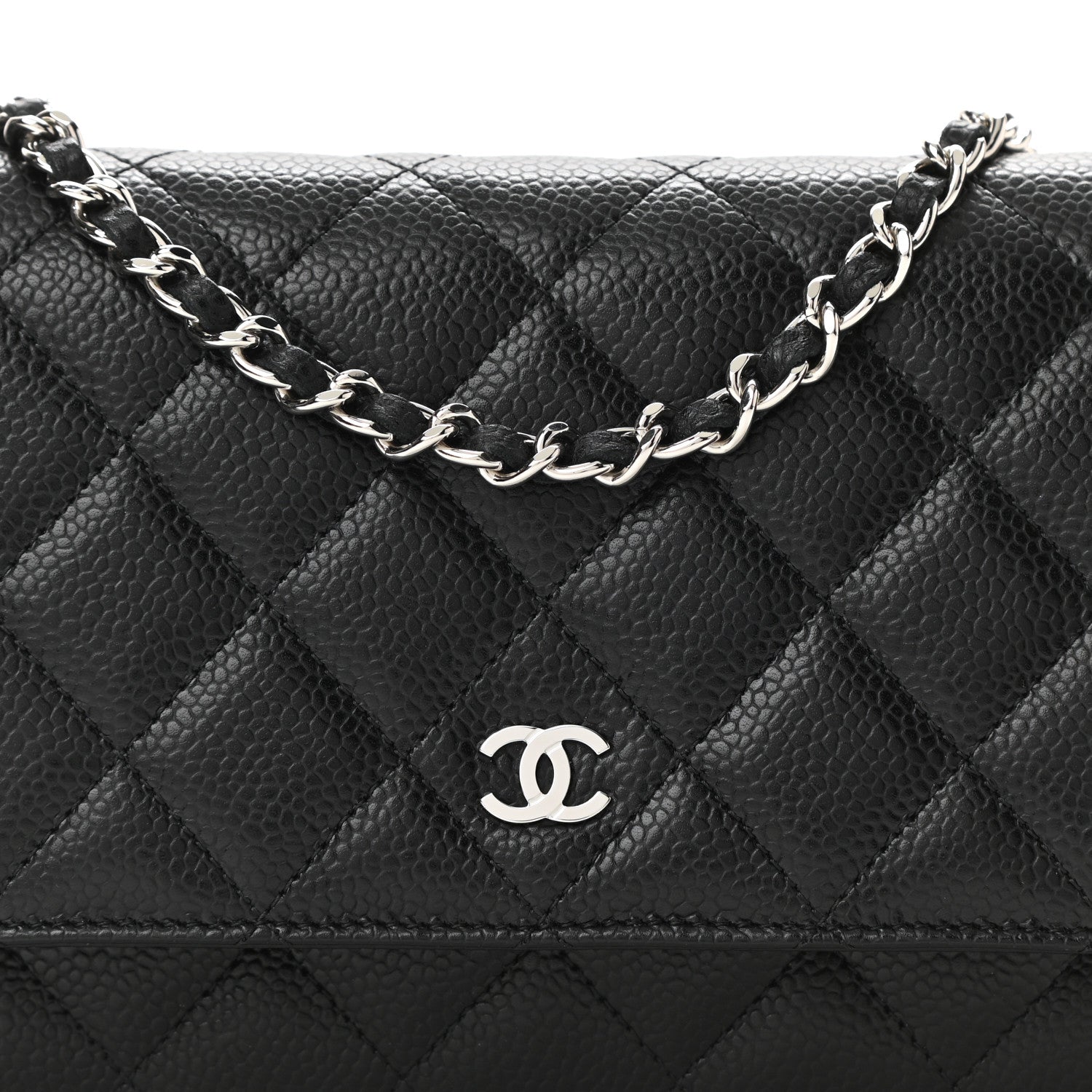 Chanel Caviar Quilted Wallet On Chain WOC Black 8 of 11