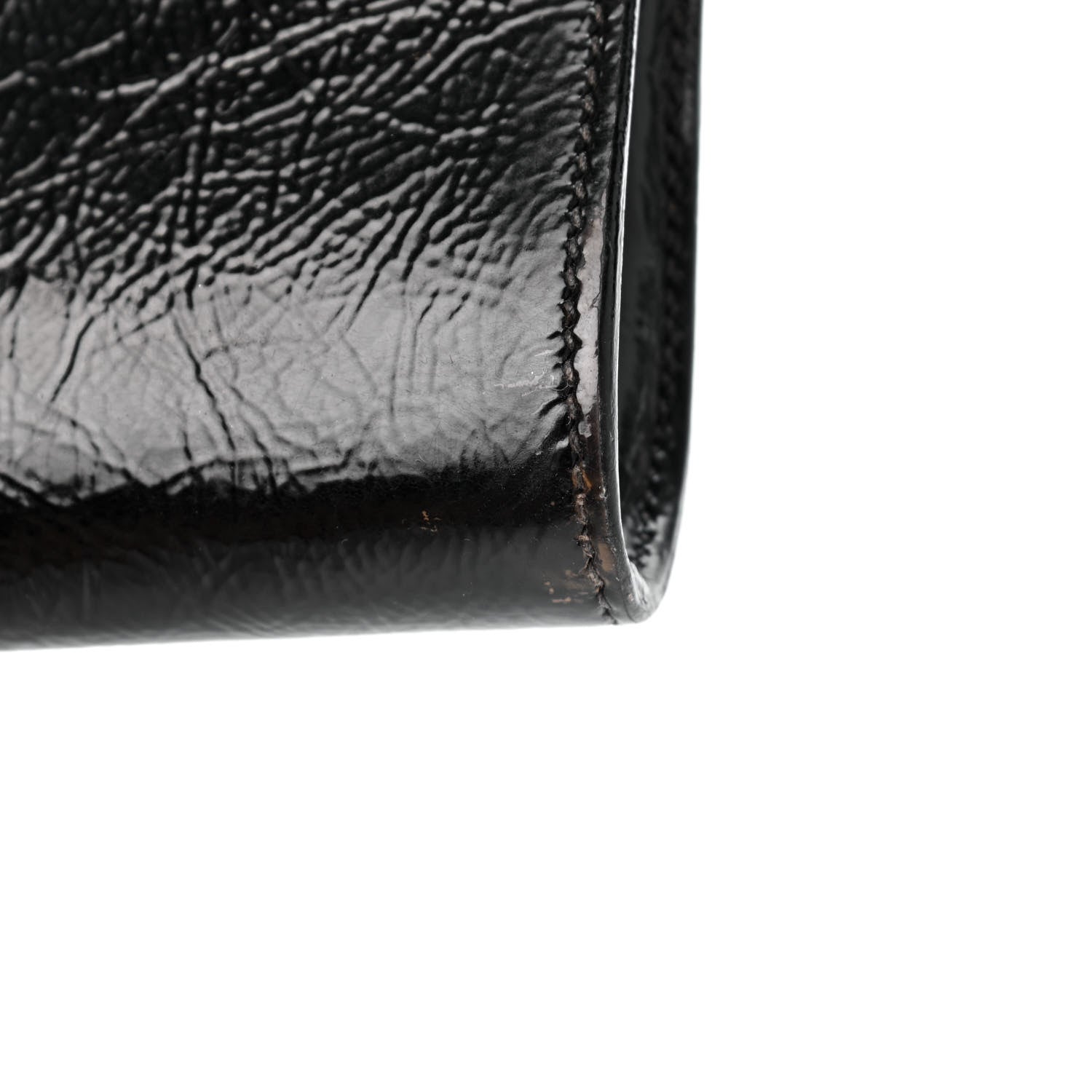 Saint Laurent Textured Patent Monogram Large Belle De Jour Clutch Black 17 of 18