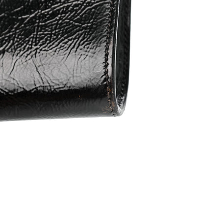 Saint Laurent Textured Patent Monogram Large Belle De Jour Clutch Black 17 of 18