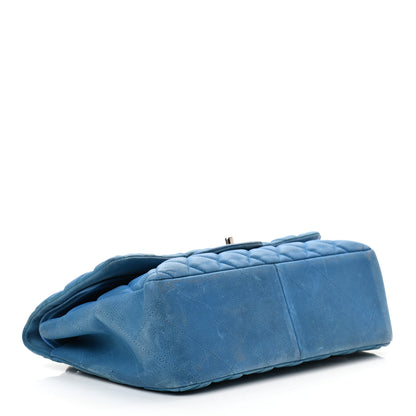 Chanel Iridescent Caviar Quilted Jumbo Double Flap Blue 4 of 21