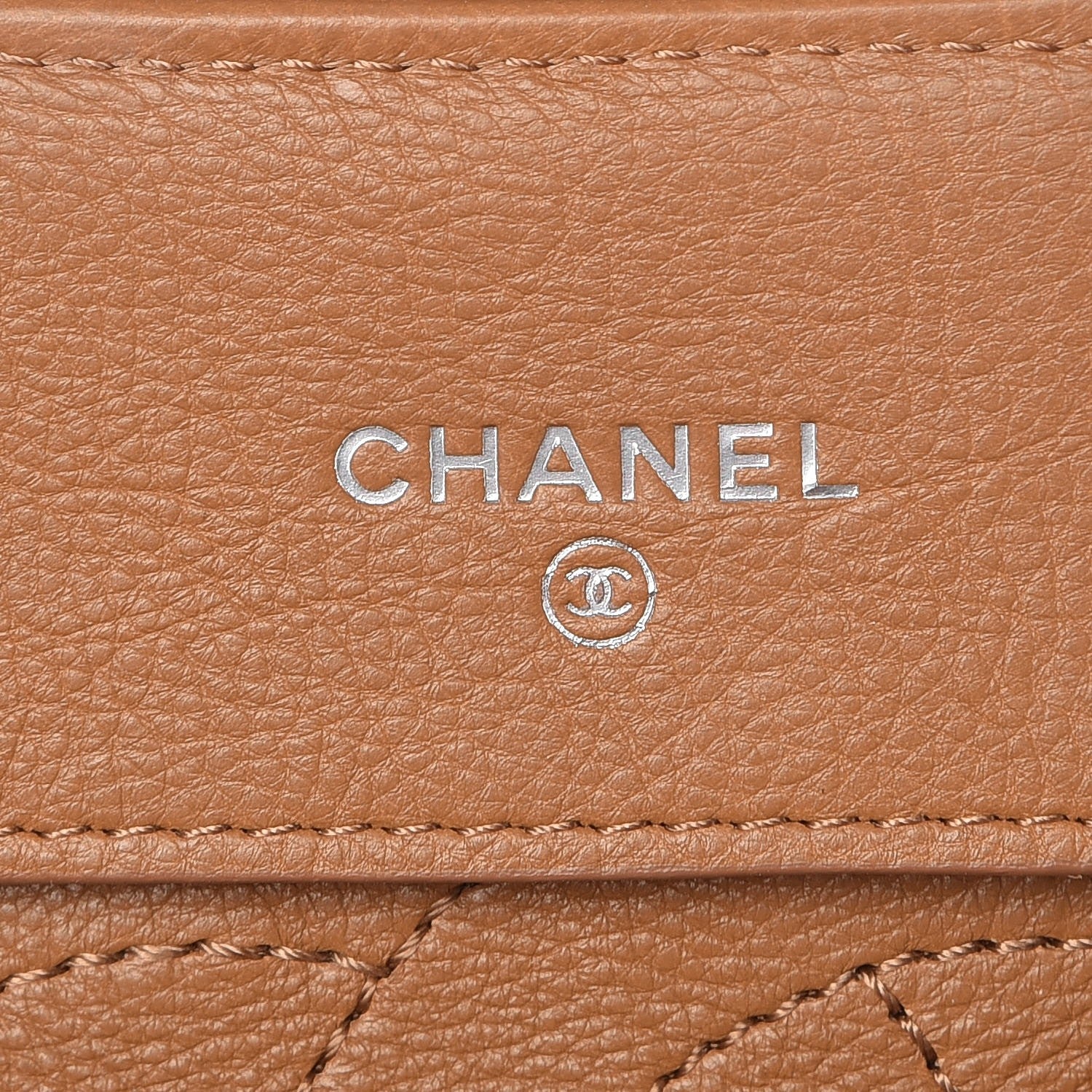 Chanel Calfskin Quilted CC Waiter Clutch Clutch With Chain Brown 12 of 14