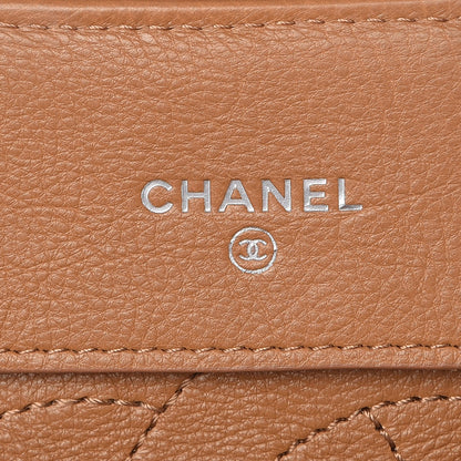 Chanel Calfskin Quilted CC Waiter Clutch Clutch With Chain Brown 12 of 14