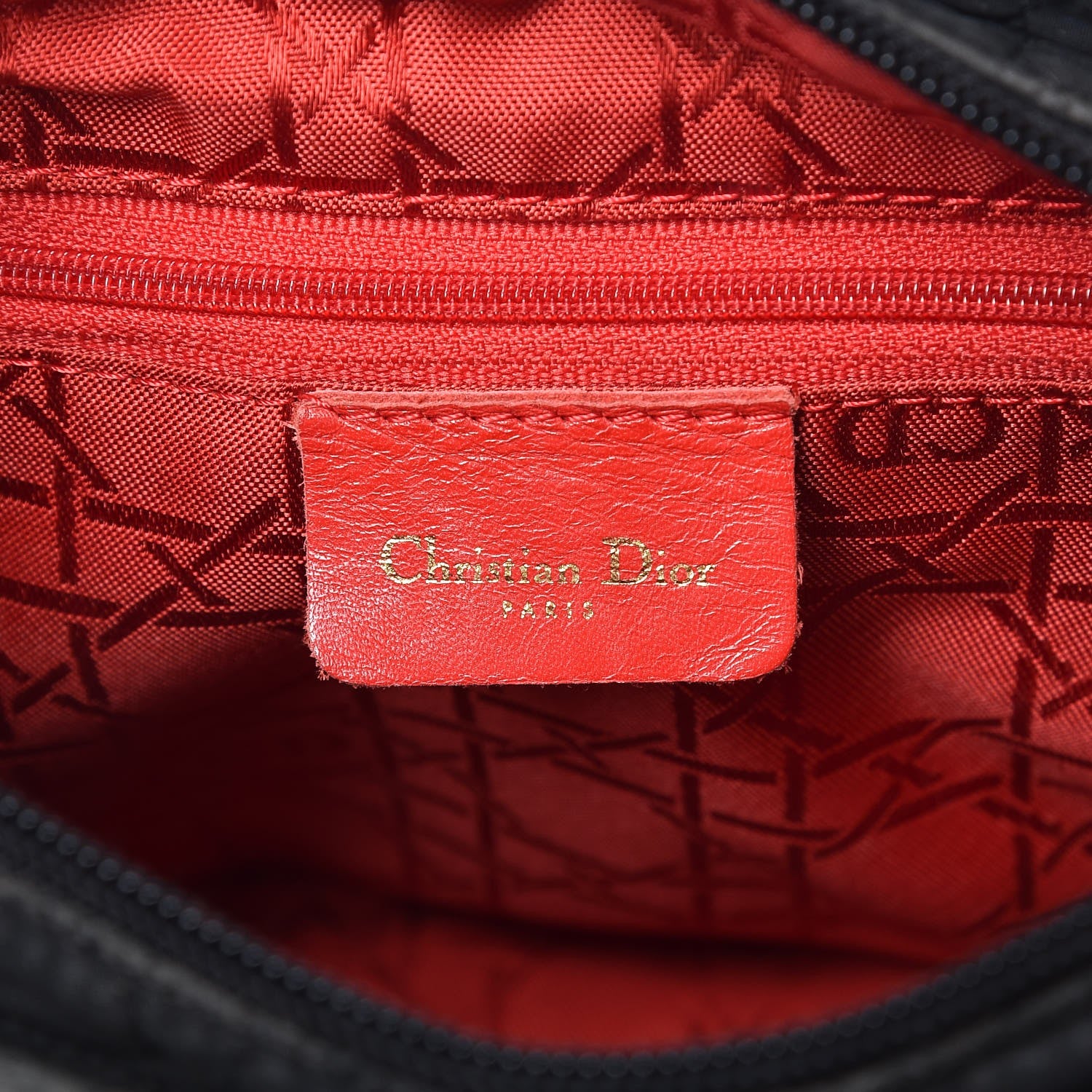 Christian Dior Nylon Cannage Medium Lady Dior Black 6 of 13