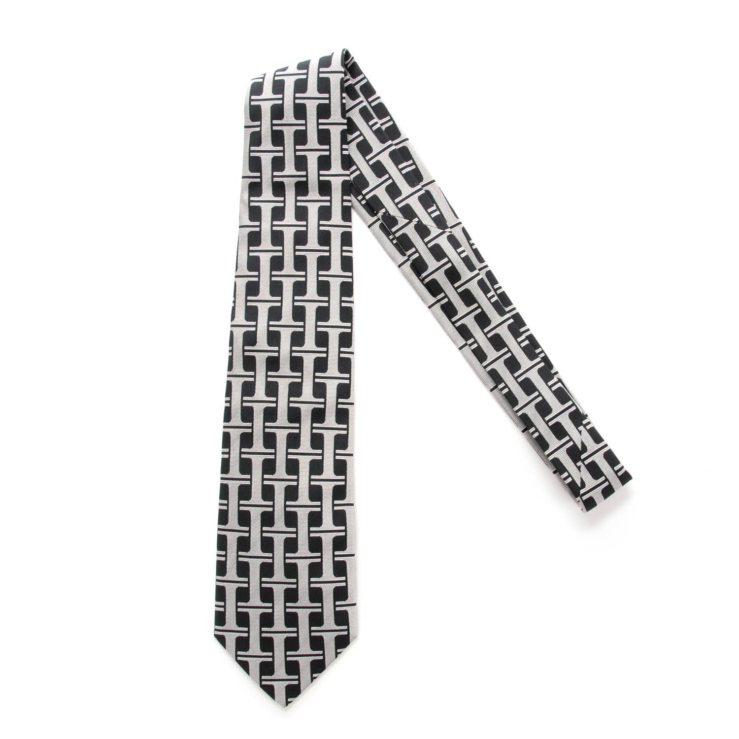 Hermes Woven Silk Mens Neck Tie 1 of 4