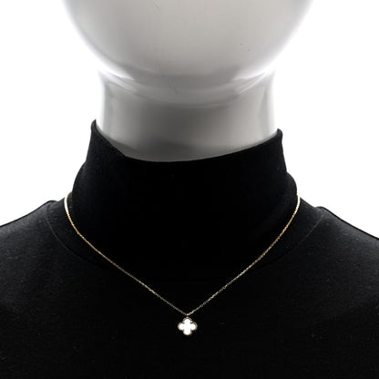 Van Cleef & Arpels 18K Yellow Gold Mother of Pearl Sweet Alhambra Pendant Necklace 2 of 5