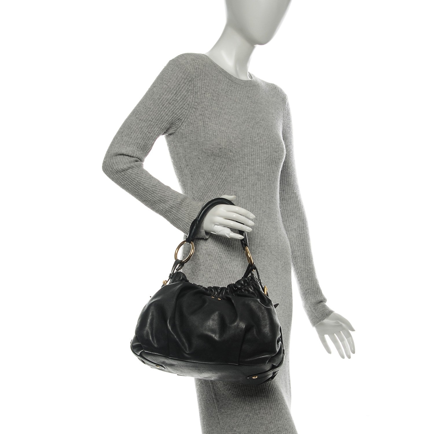 Prada Soft Calf Hobo Nero Black 2 of 10