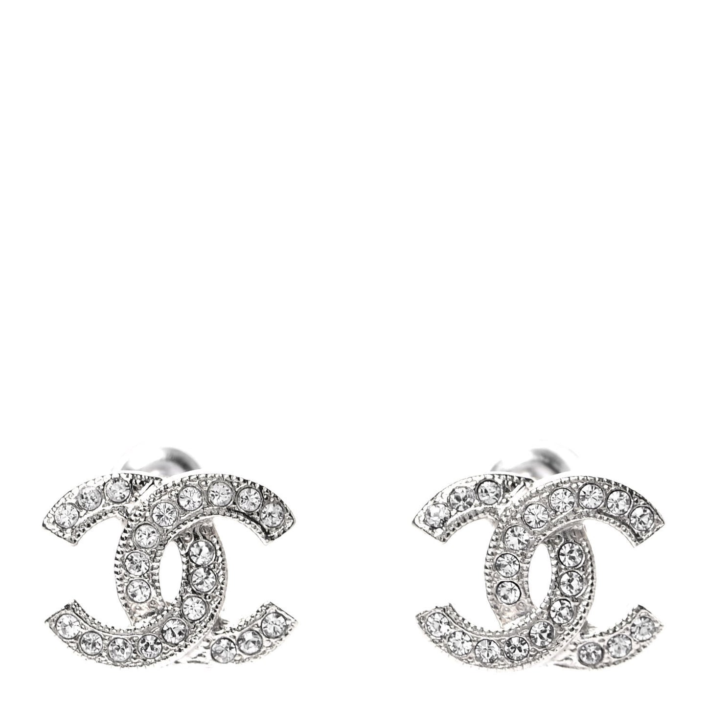 Crystal Mini Timeless CC Earrings Silver