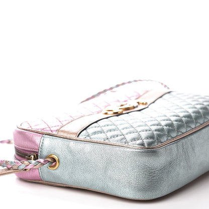 Gucci Laminated Nappa Trapuntata Small Zumi Shoulder Bag Rosa Lago Rame 7 of 10