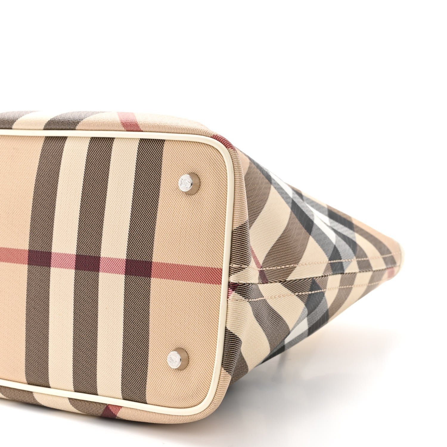 Burberry Nova Check Large Nickie Tote White 11 of 16