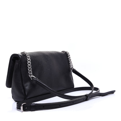 Saint Laurent Grain De Poudre Monogram Toy West Hollywood Fold-Over Bag Black 3 of 12