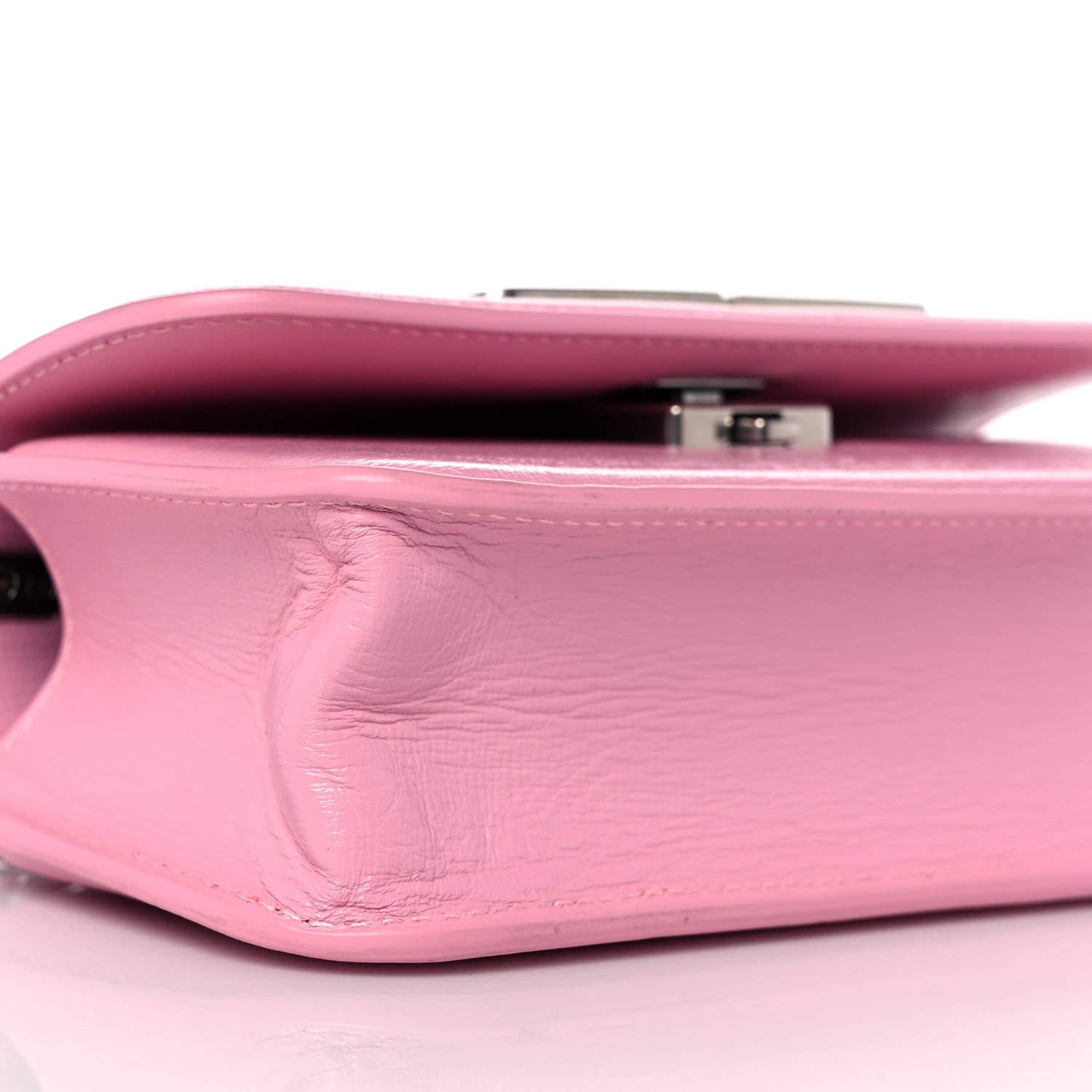 Balenciaga Calfskin Stripe Embossed Gossip Chain Bag XS Candy Pink 6 of 7