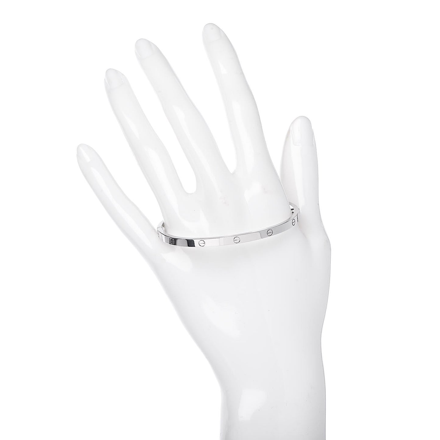 18K White Gold Small LOVE Bracelet 17