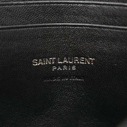 Saint Laurent Grain De Poudre Matelasse Monochrome Monogram Mini Lou Camera Bag Black 6 of 11