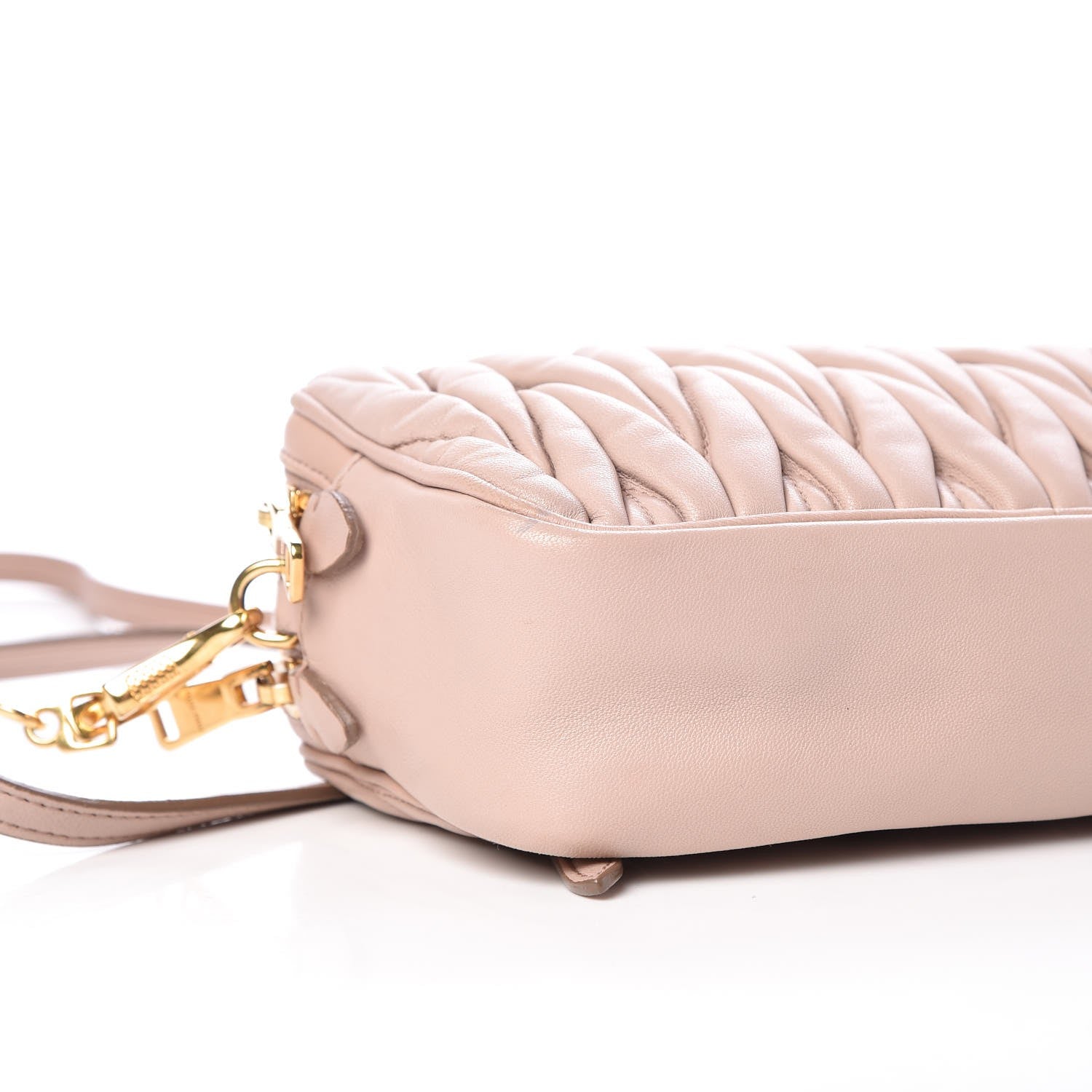 Miu Miu Nappa Matelasse Double Zip Chain Shoulder Bag Cammeo 10 of 13