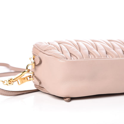 Miu Miu Nappa Matelasse Double Zip Chain Shoulder Bag Cammeo 10 of 13