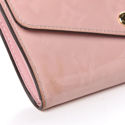 Louis Vuitton Vernis Sarah Compact Wallet Rose Ballerine 8 of 11