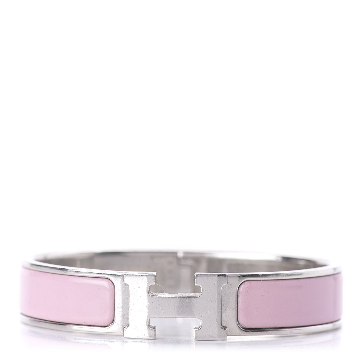 Enamel Narrow Clic Clac H Bracelet PM Rose Dragee