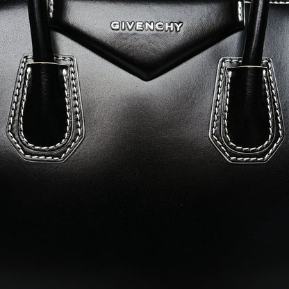 Givenchy Calfskin Contrast Topstitch Small Antigona Black White 8 of 14