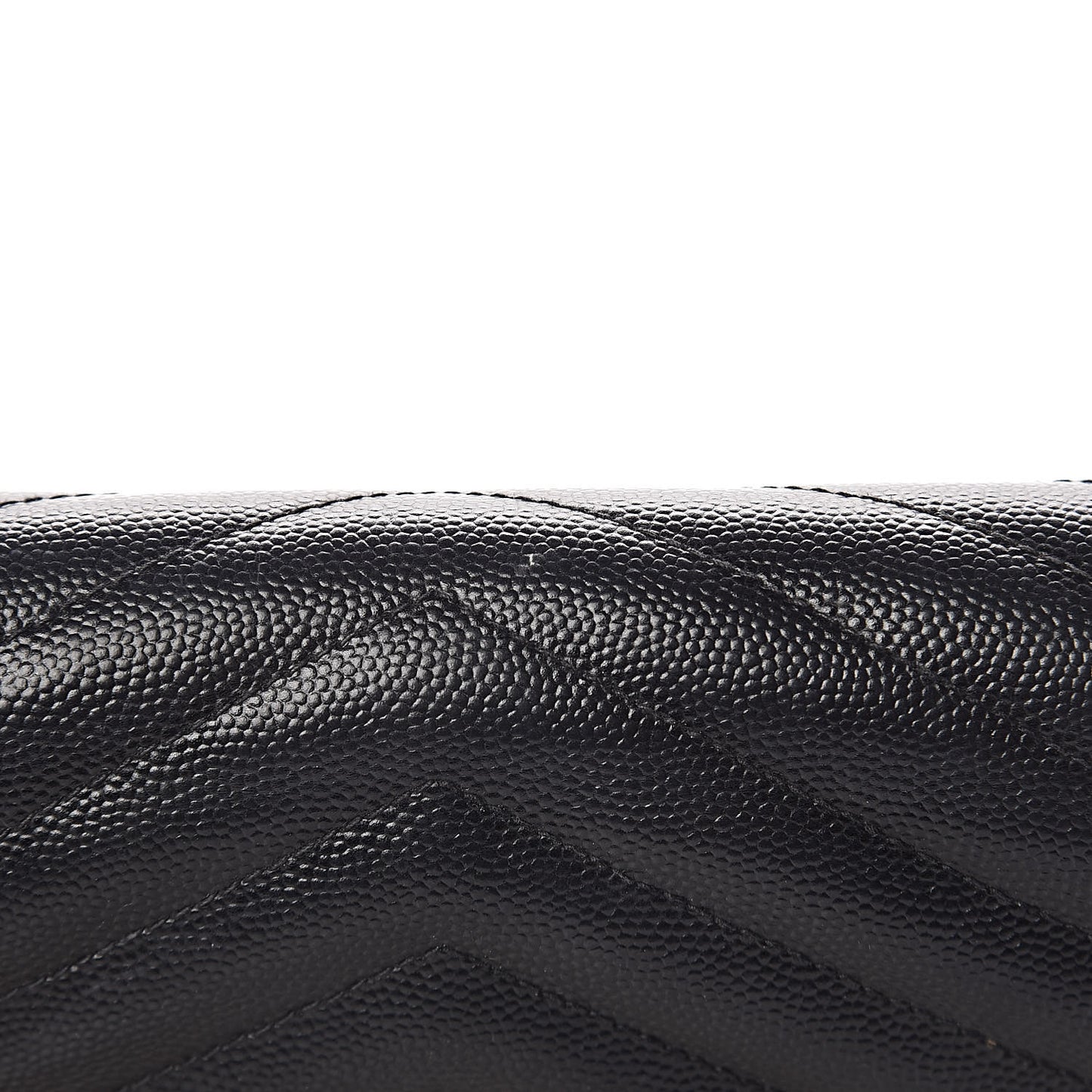 Grain De Poudre Matelasse Chevron Monogram Chain Wallet Black