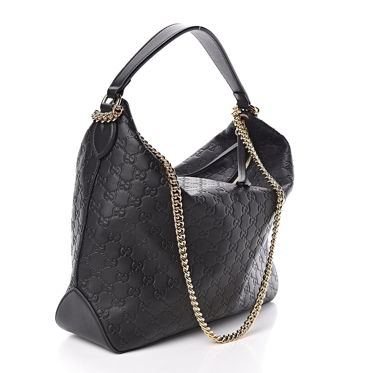 Guccissima Signature Large Linea A Hobo Black