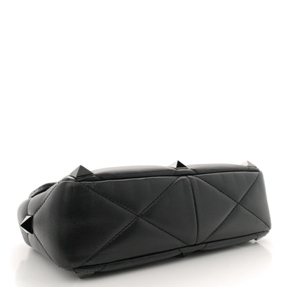 Valentino Garavani Nappa Monochrome Medium Roman Stud Shoulder Bag Black 4 of 9