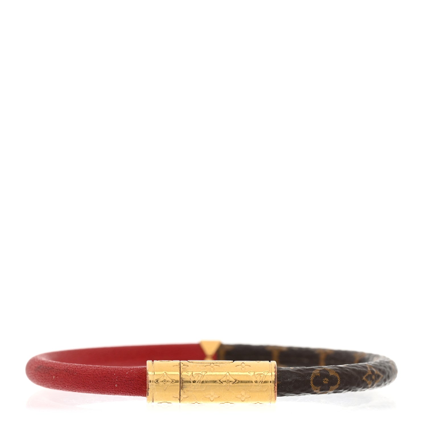 Louis Vuitton Monogram Daily Confidential Bracelet 17 Red 1 of 5