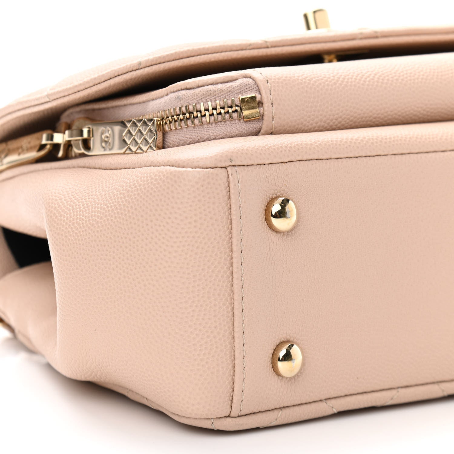 Chanel Caviar Quilted Small Business Affinity Flap Beige 9 of 10