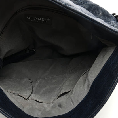 Chanel Washed Lambskin Chain Around Hobo Navy Blue 5 of 9