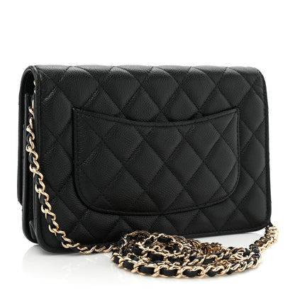 Chanel Caviar Quilted Tiny CC Wallet On Chain WOC Black 3 of 13