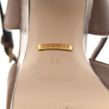 Gucci Cosmos Softy Calfskin Wooden Interlocking G Cut-Out 30/120mm Platform Sandals 36 Cuir 7 of 10
