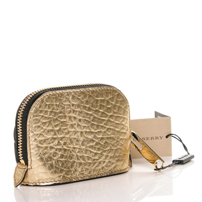 Burberry Metallic Heritage Grain Extra Mini Bow Harrogate Coin Purse Light Gold 3 of 6