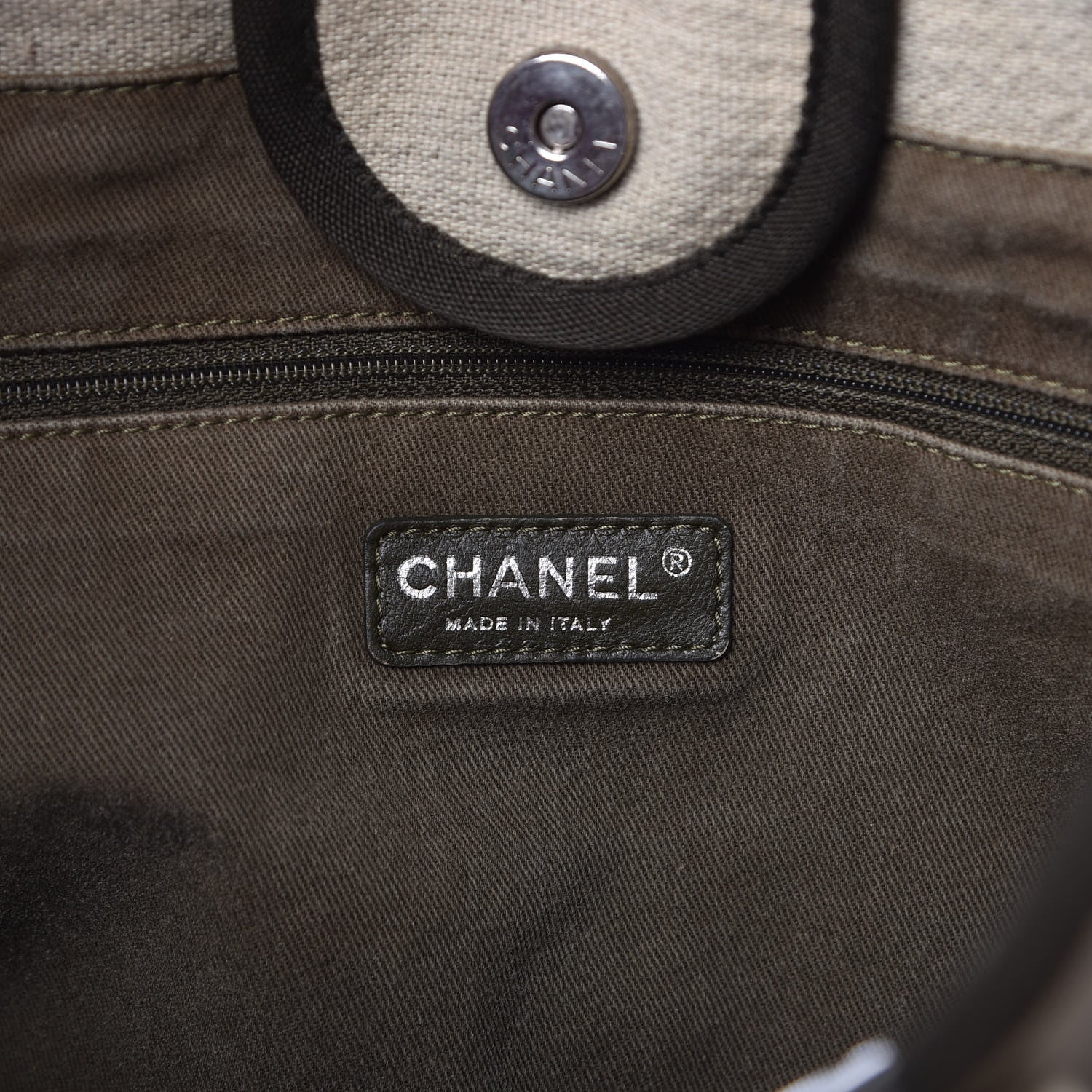 Chanel Canvas Medium Deauville Tote Beige 7 of 21