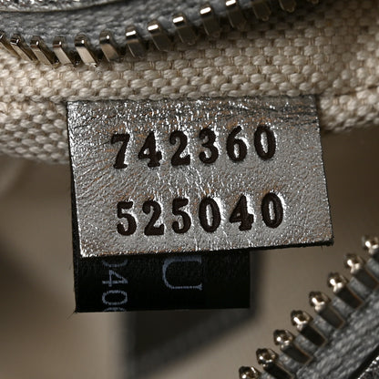 Gucci Metallic Sakai Be Green Calfskin Diagonal Stitched Small Blondie Shoulder Bag Silver 7 of 11