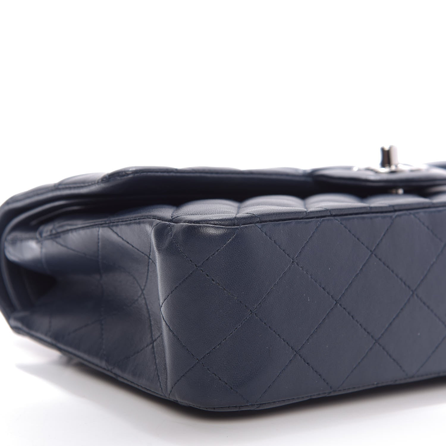 Chanel Lambskin Quilted Medium Double Flap Navy 7 of 11