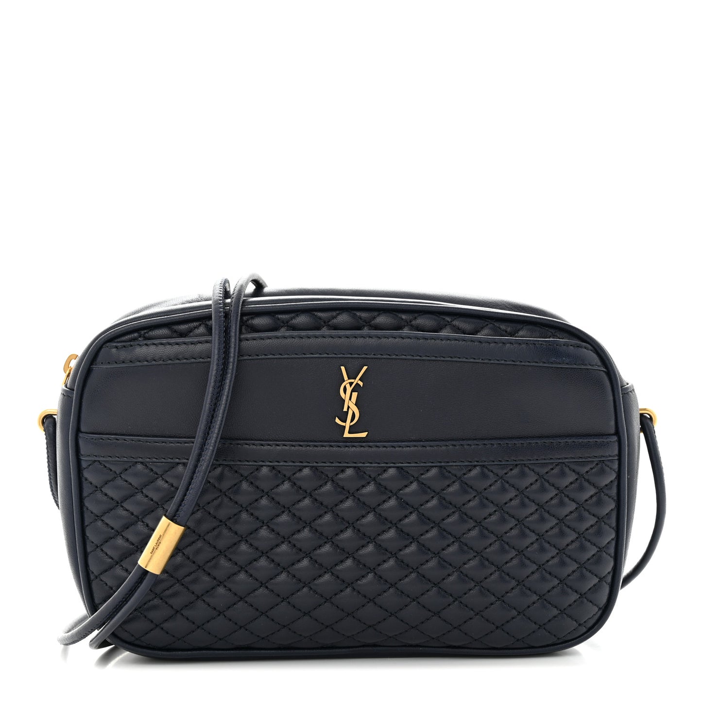 Lambskin Quilted Victoire Camera Bag Deep Marine