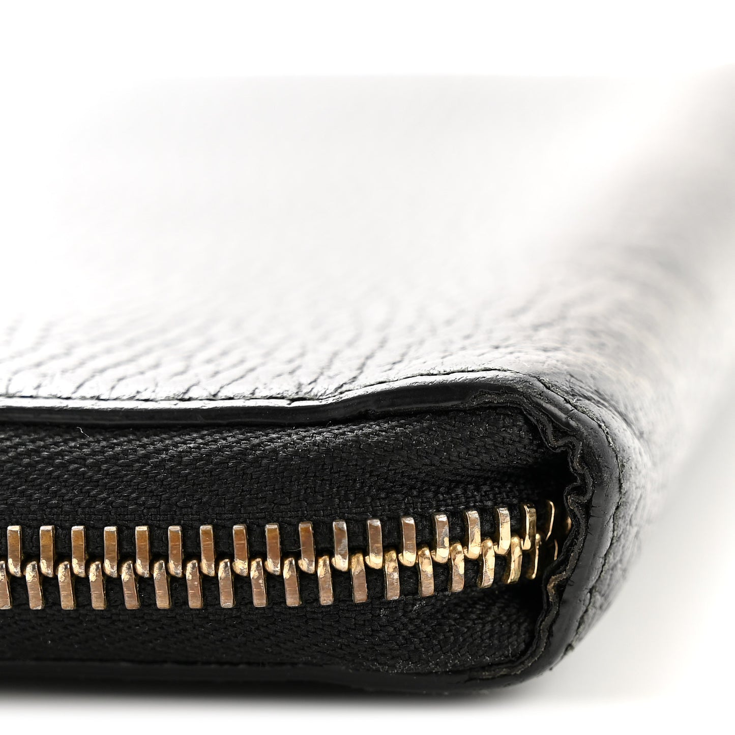 Dollar Calfskin GG Zip Around Wallet Black