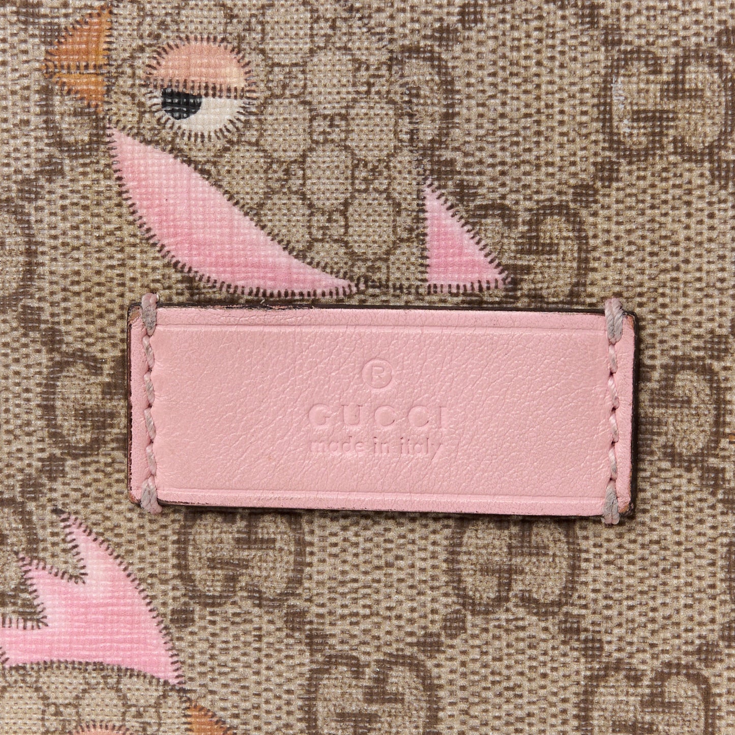 GG Supreme Monogram Zoo Birds Messenger Print Diaper Bag Pink