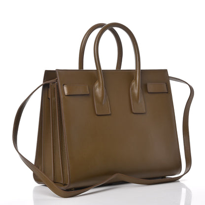 Saint Laurent Calfskin Small Sac de Jour Taupe 5 of 9