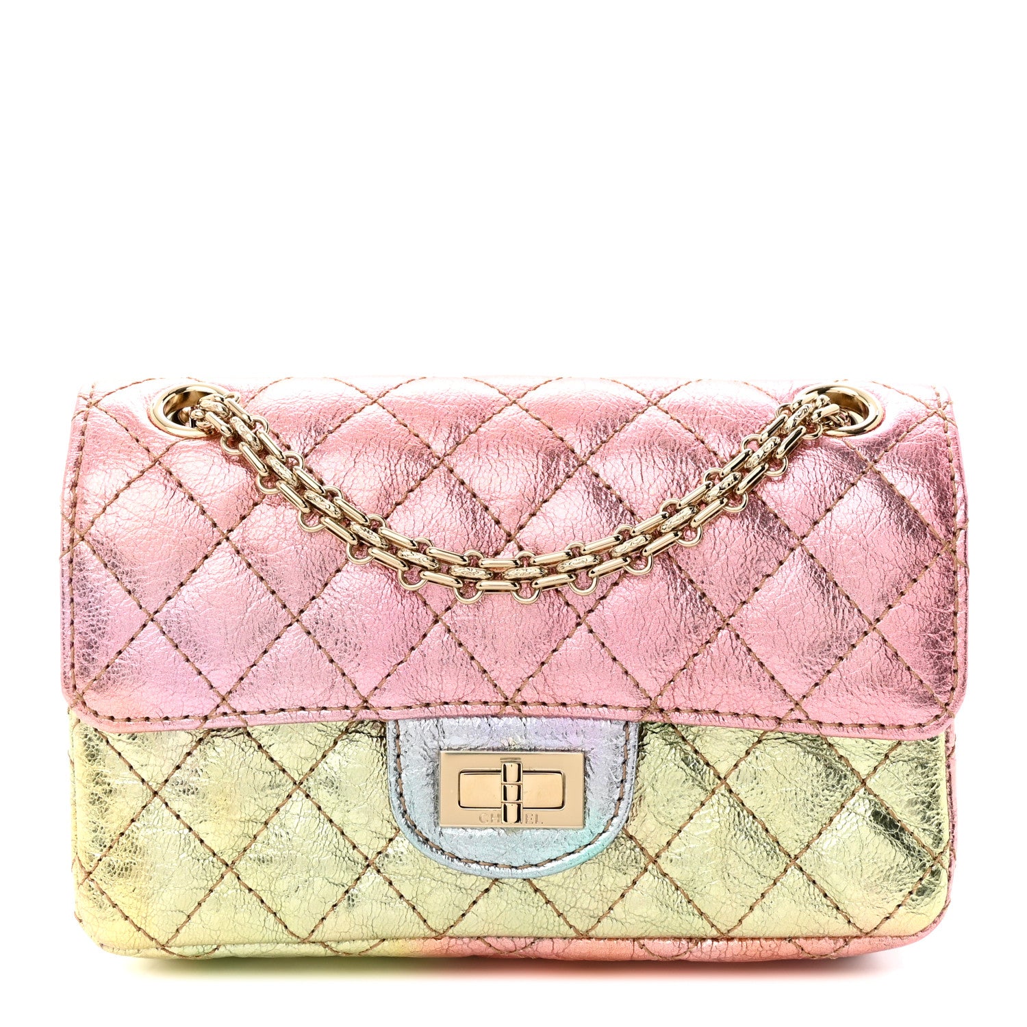 Chanel Metallic Goatskin Quilted Mini 2.55 Reissue Flap Multicolor 1 of 11