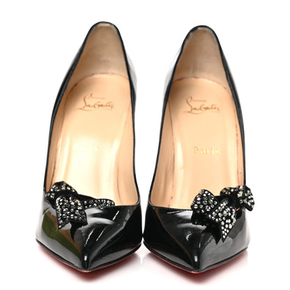 Christian Louboutin Velvet Madame Menule Bow 100 Pumps 38.5 Black 2 of 11