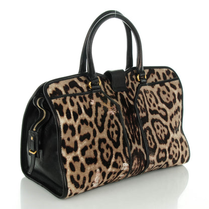 Saint Laurent Pony Hair Leopard Print Medium Cabas Chyc Black 3 of 7