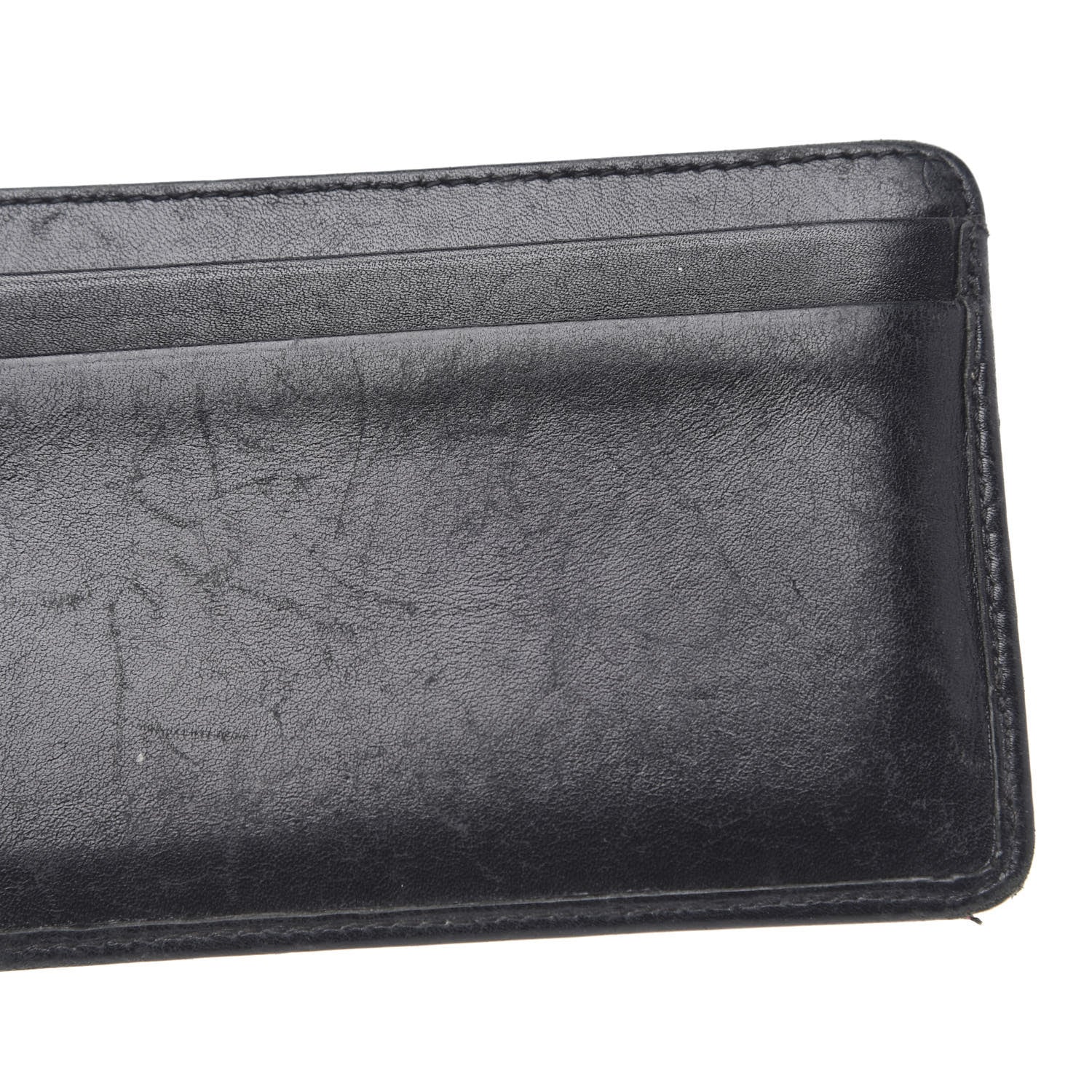 Chanel Calfskin Quilted Cambon Card Holder Black White 11 of 11
